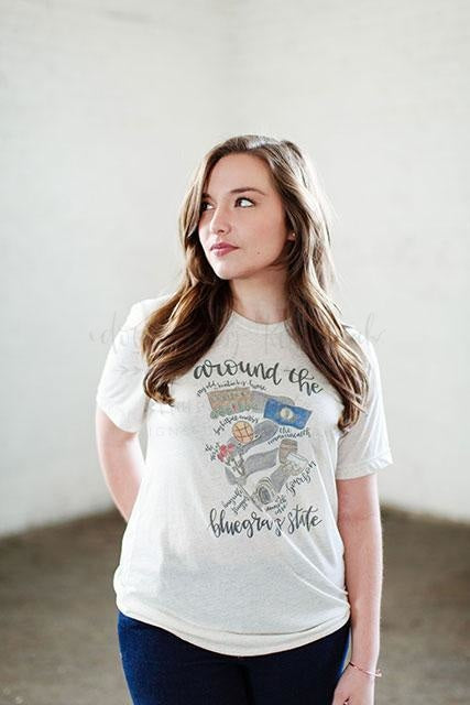 Around the Bluegrass State Tee - Doodles by Rebekah