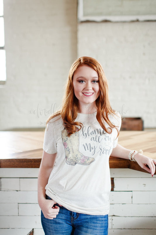 Blame it All on my Roots Tee - Doodles by Rebekah