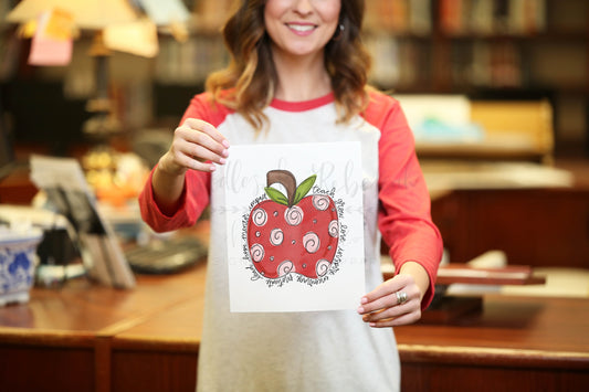 Apple Teacher 8x10 Print - Print