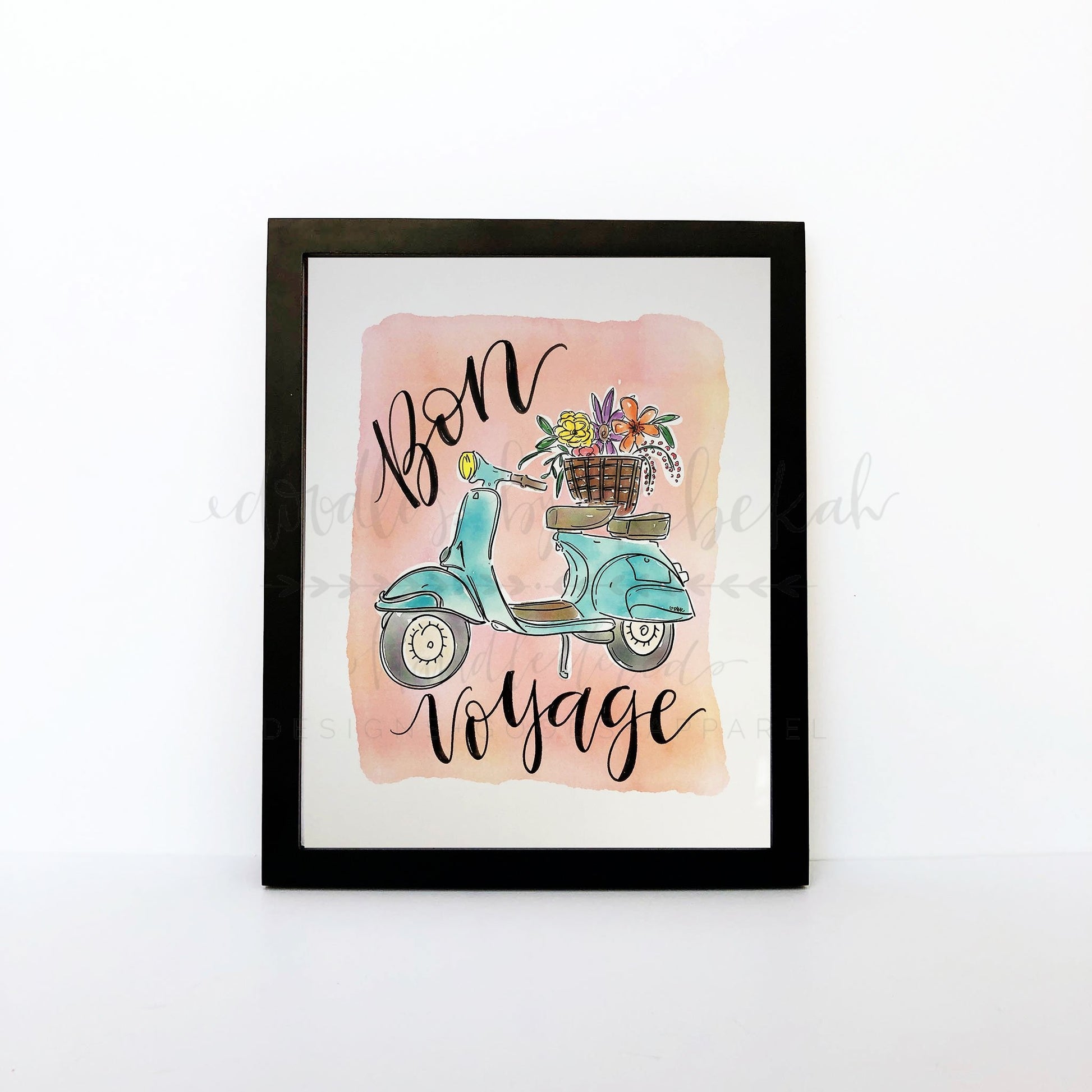 Bon Voyage 8x10 Print - Doodles by Rebekah