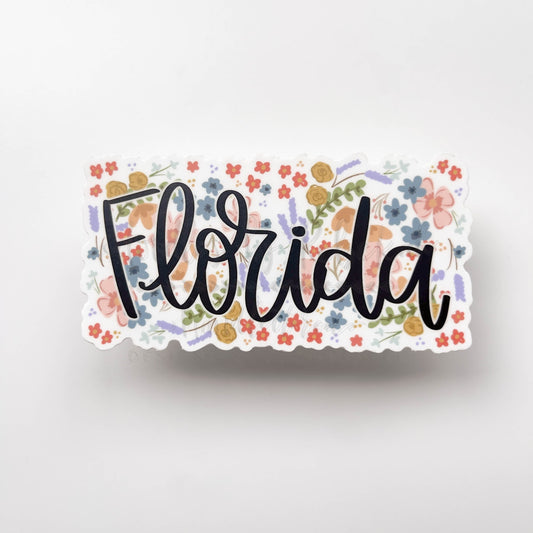 Florida Full Floral Sticker - Sticker