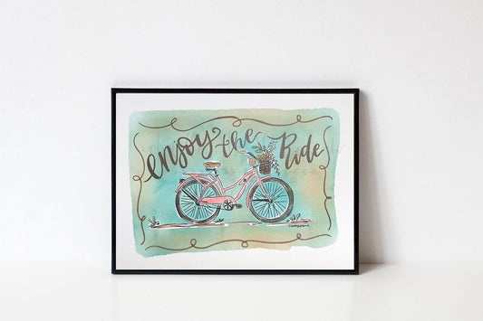 Enjoy The Ride 8x10 Print - Doodles by Rebekah