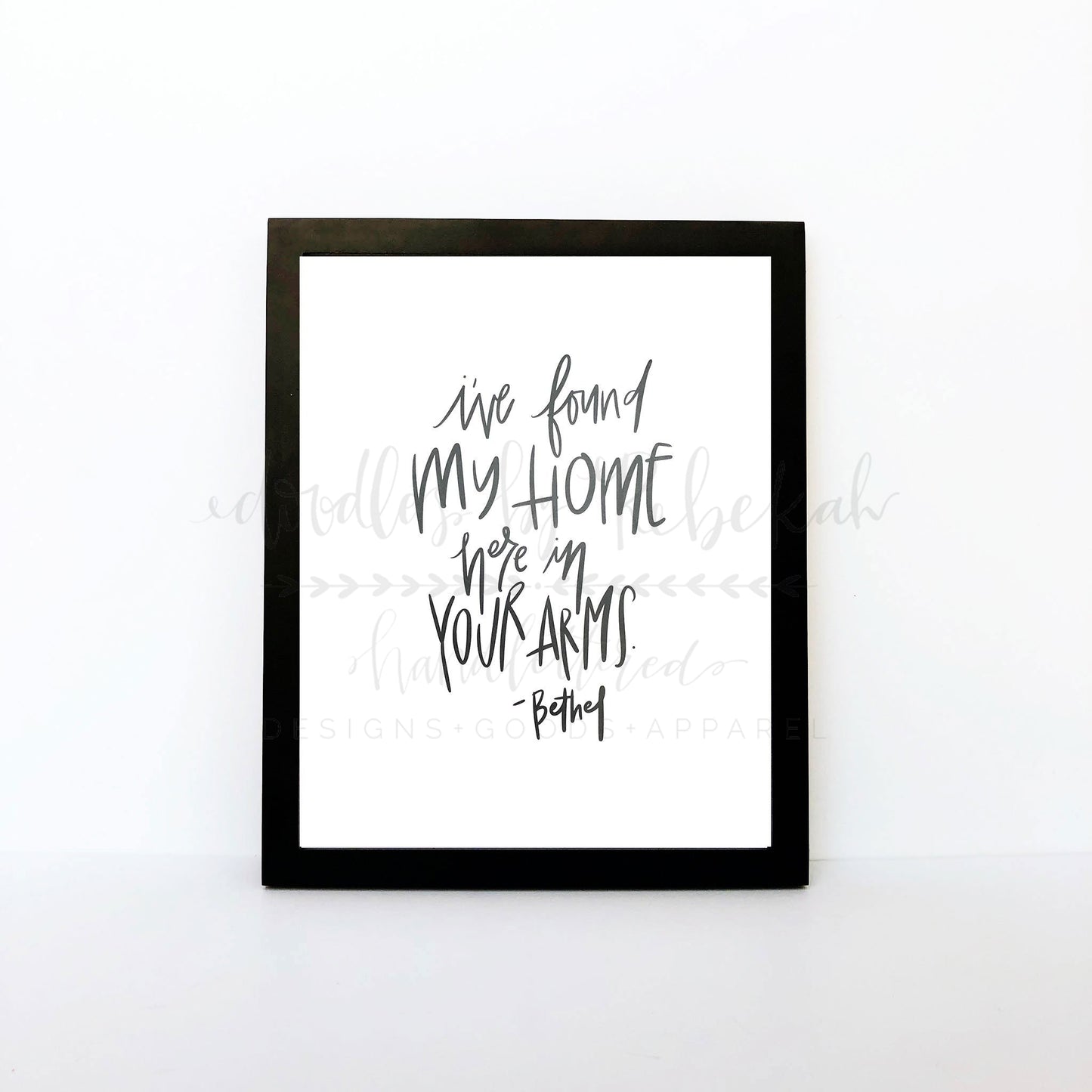 I've Found My Home Here In Your Arms 8x10 Print - Doodles by Rebekah