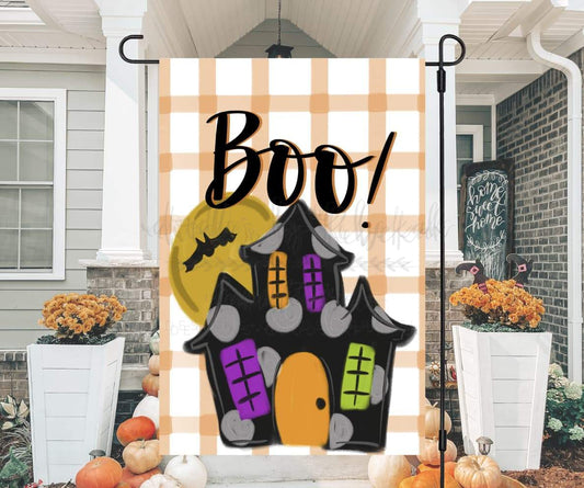 Haunted House Garden Flag - Garden Flag