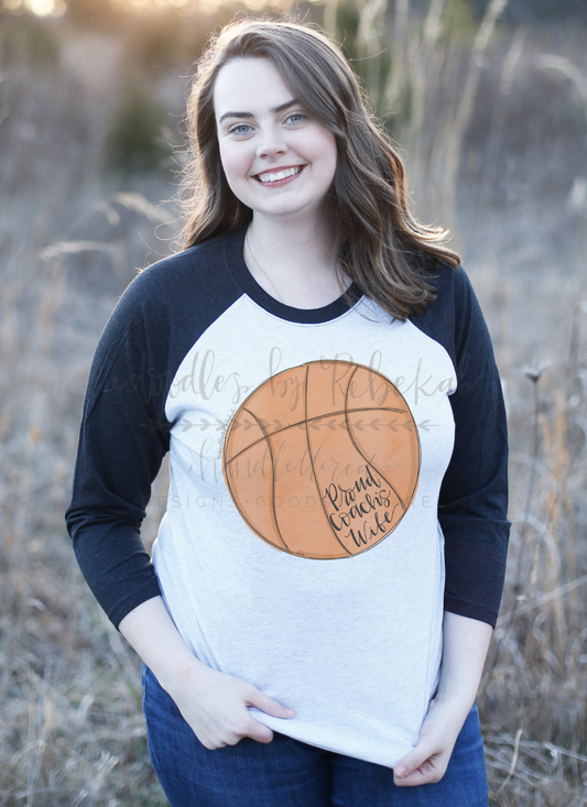 Proud Coach's Wife (Basketball) Raglan