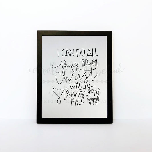 I Can Do All Things 8x10 Print - Doodles by Rebekah