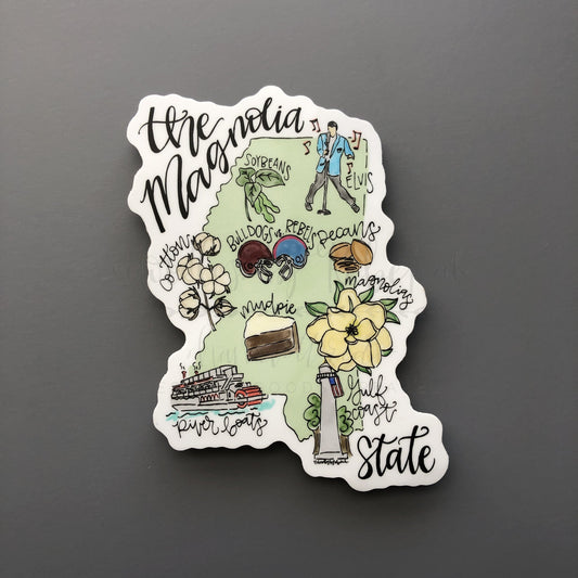 The Magnolia State Sticker - Sticker