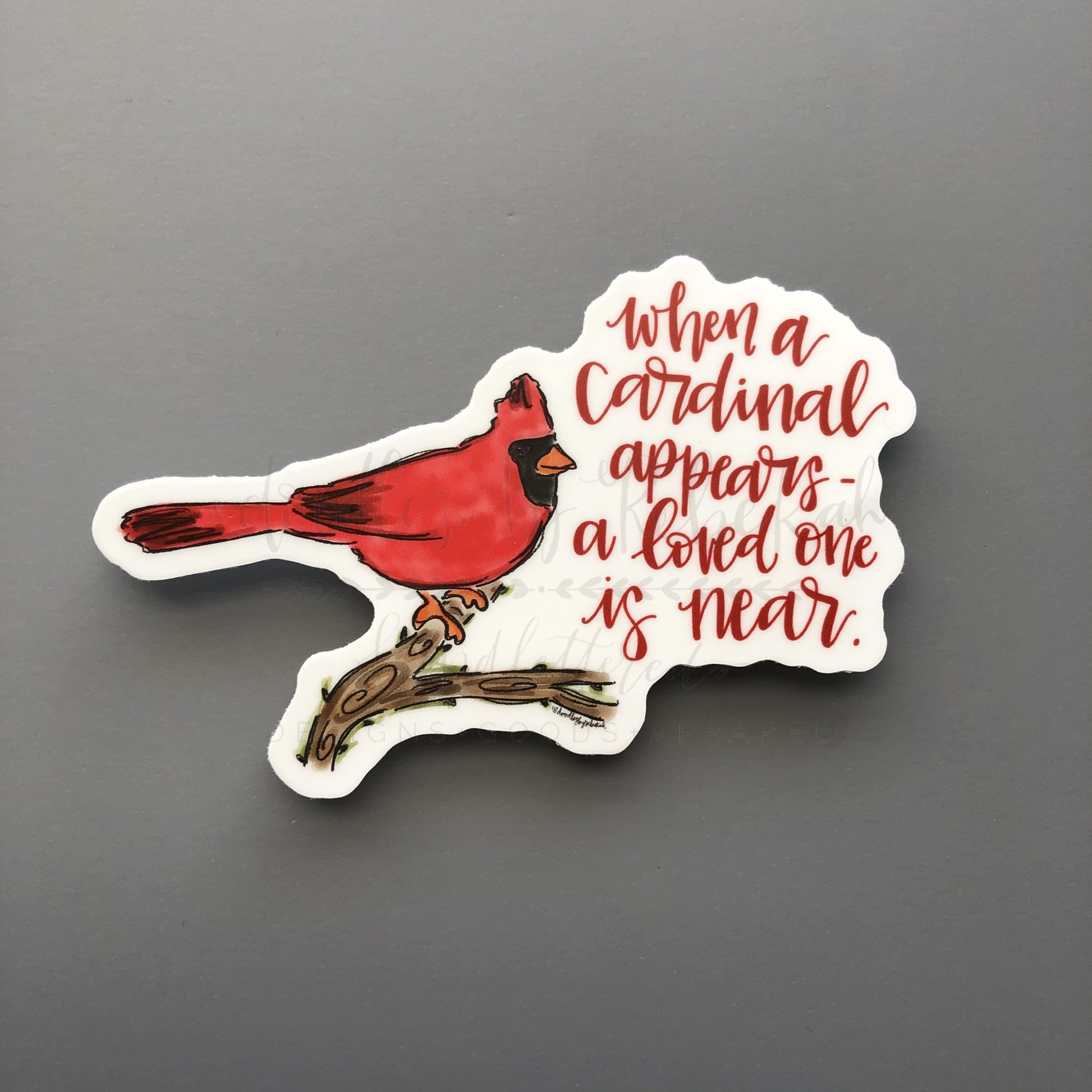 When A Cardinal Is Near Sticker - Sticker