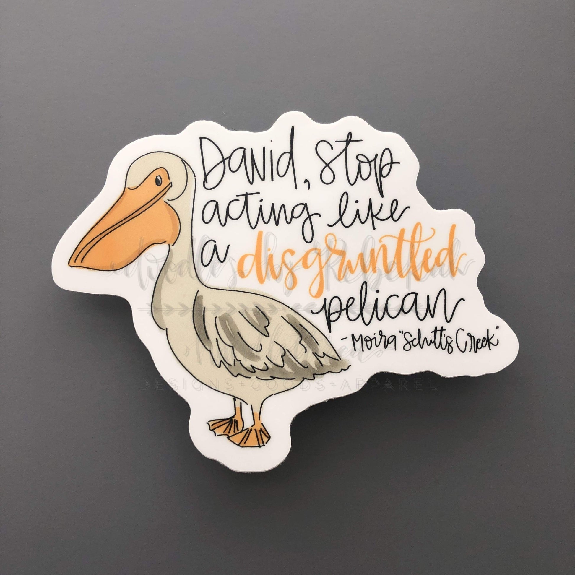 Disgruntled Pelican Sticker - Sticker