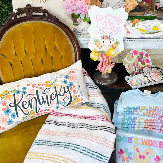Kentucky Full Floral Lumbar Pillow