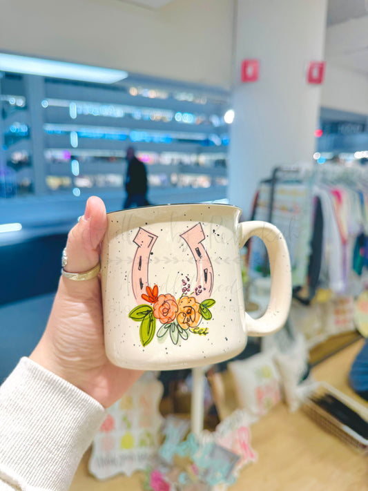 Floral Horseshoe Mug