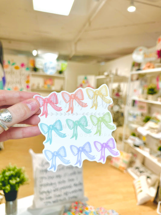 Rainbow Bow Sticker