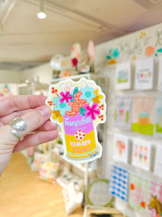 Campbell's Soup Flower Sticker