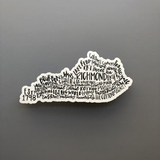 Richmond, KY Word Art Sticker - Doodles by Rebekah