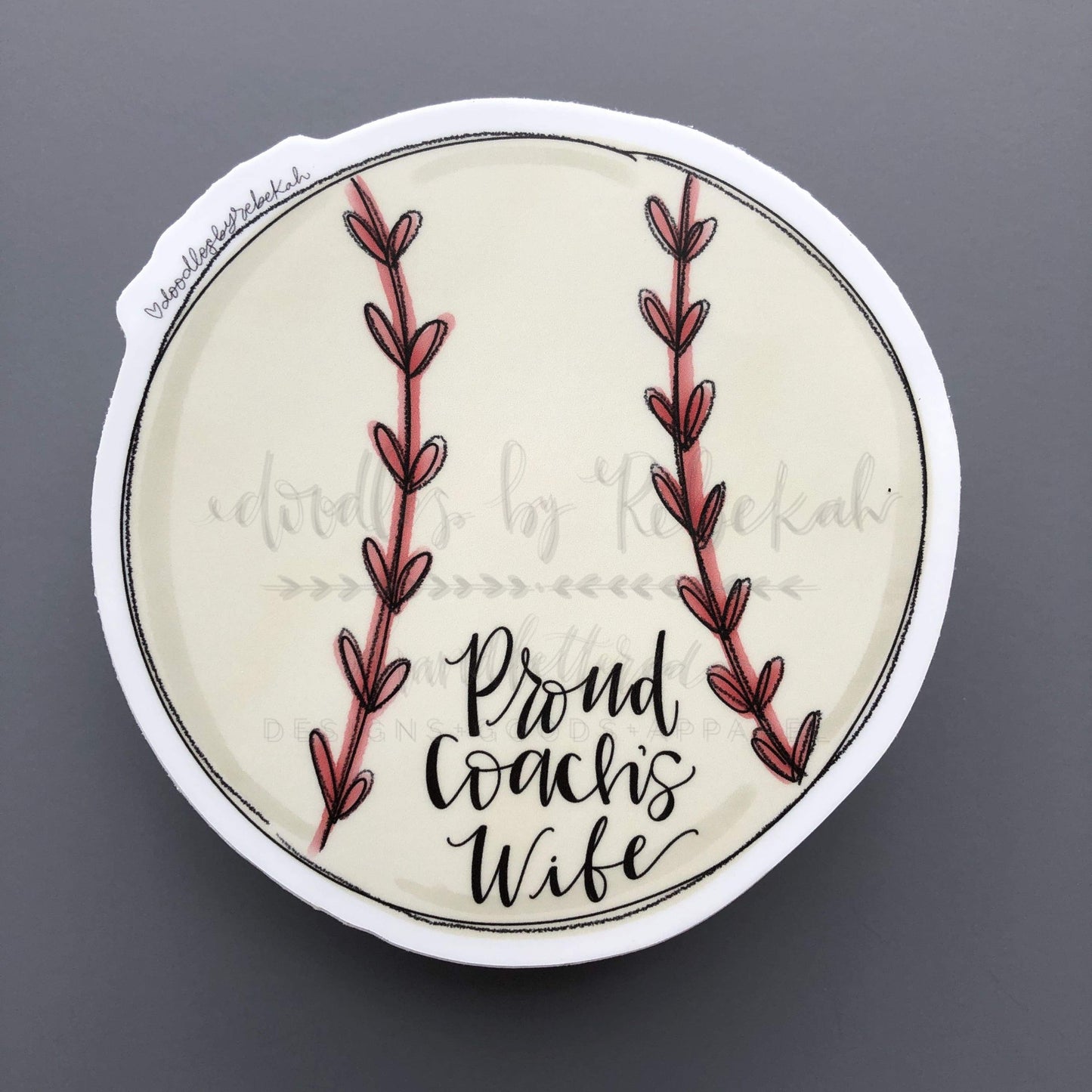 Proud Coach's Wife (Baseball) Sticker