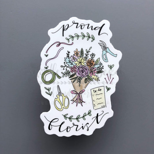Proud Florist Sticker