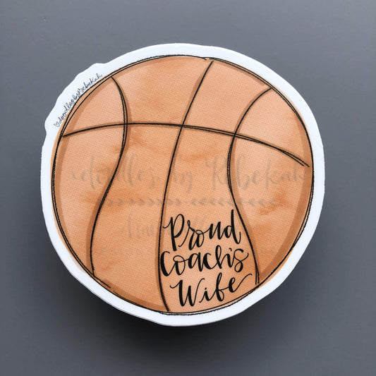 Proud Coach's Wife (Basketball) Sticker