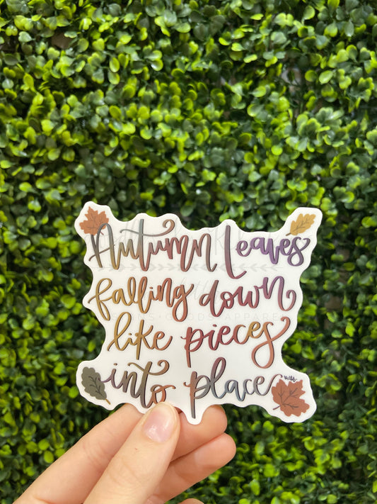 Autumn Leaves Falling Down Sticker
