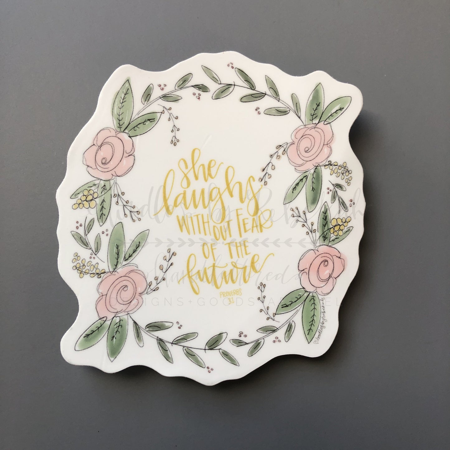 She Laughs Without Fear of the Future Sticker