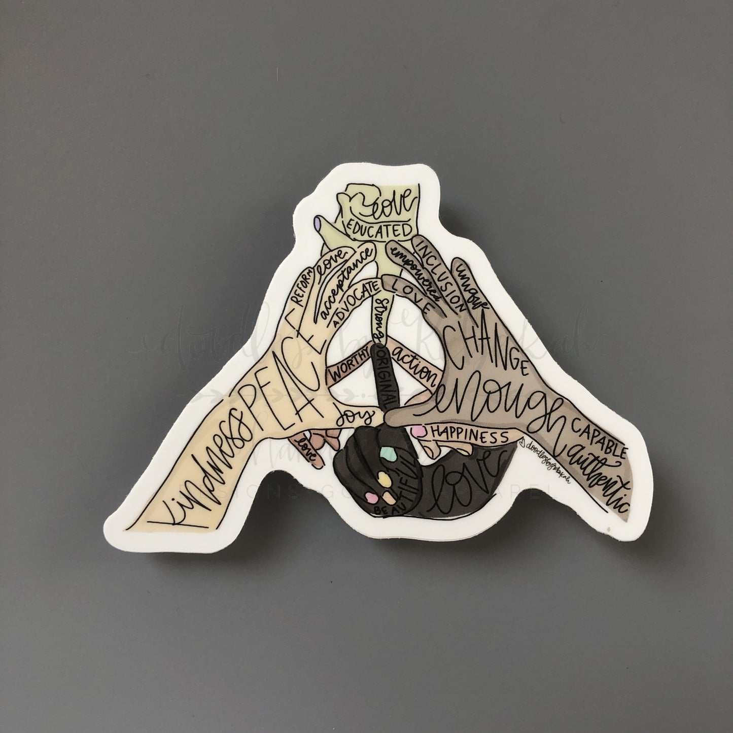 Peace Sign Hands Sticker