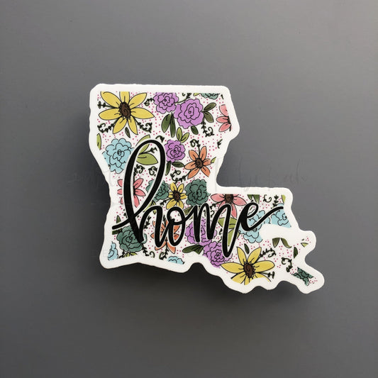 Louisiana Floral HOME Sticker - Sticker