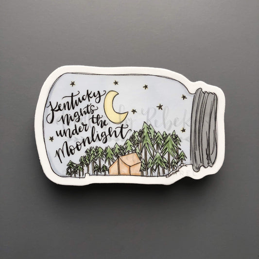 Kentucky Nights Under The Moonlight Sticker