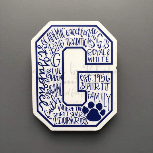 St. Gabriel High School 'Word Art' Sticker