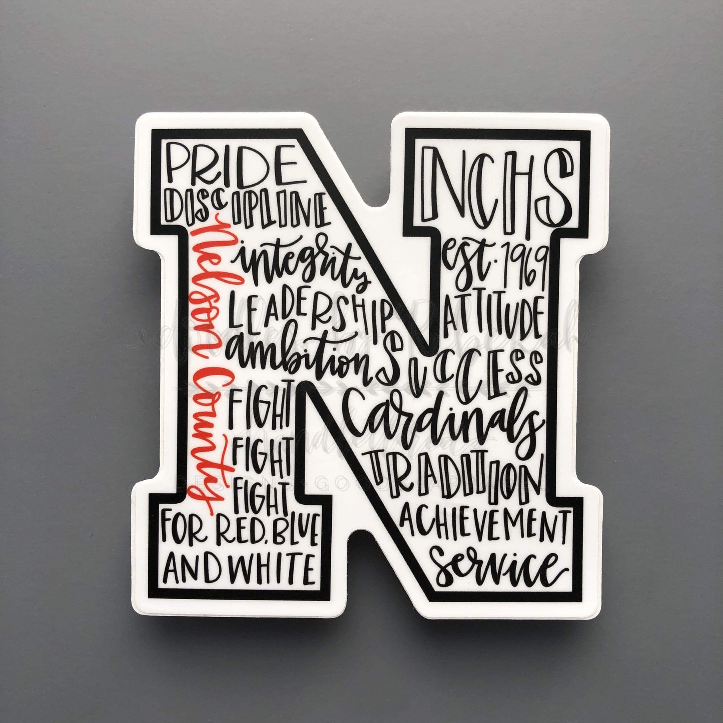 Nelson County High School 'N' Sticker