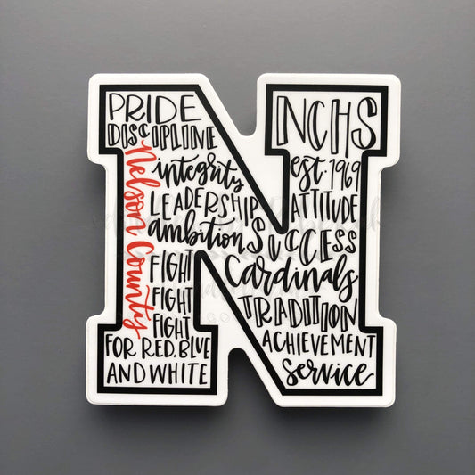 Nelson County High School 'N' Sticker