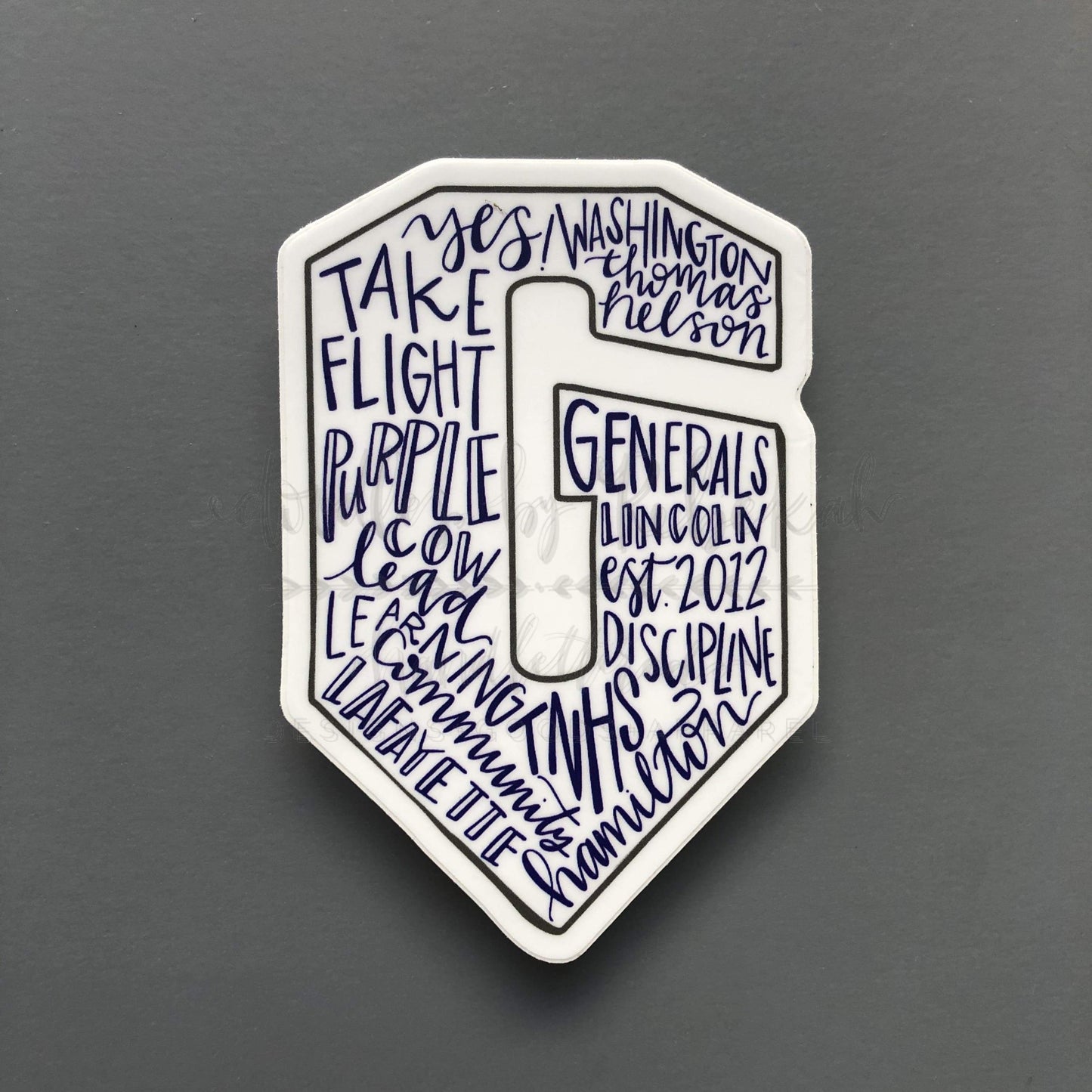 Thomas Nelson HS Word Art Sticker