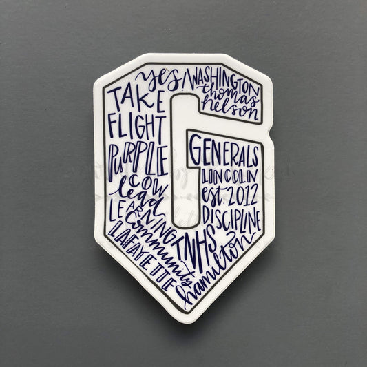 Thomas Nelson HS Word Art Sticker