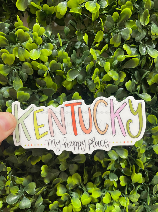 Kentucky Is My Happy Place Sticker