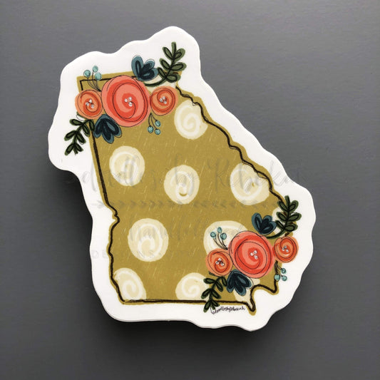 Georgia Floral Dot Sticker
