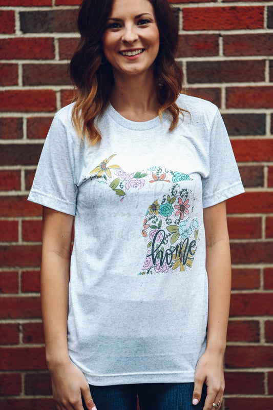Michigan Floral Tee - Graphic Tee