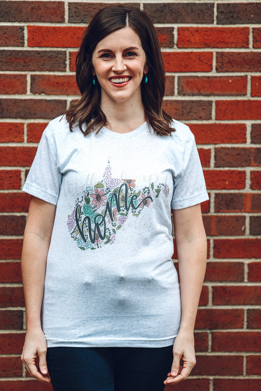 West Virginia Floral Tee - Graphic Tee