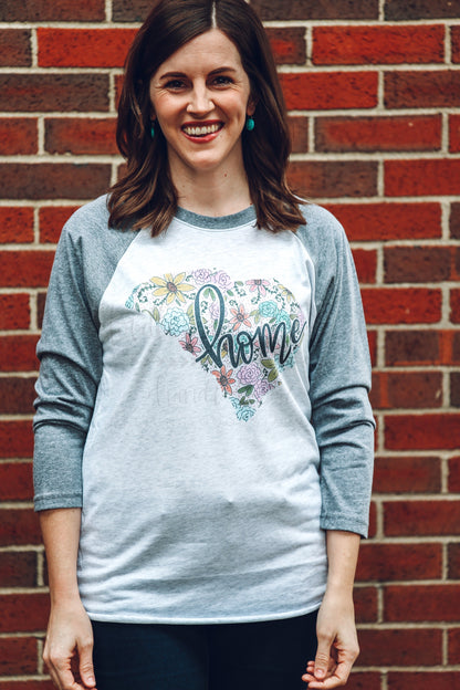South Carolina Floral Raglan - Baseball Tee