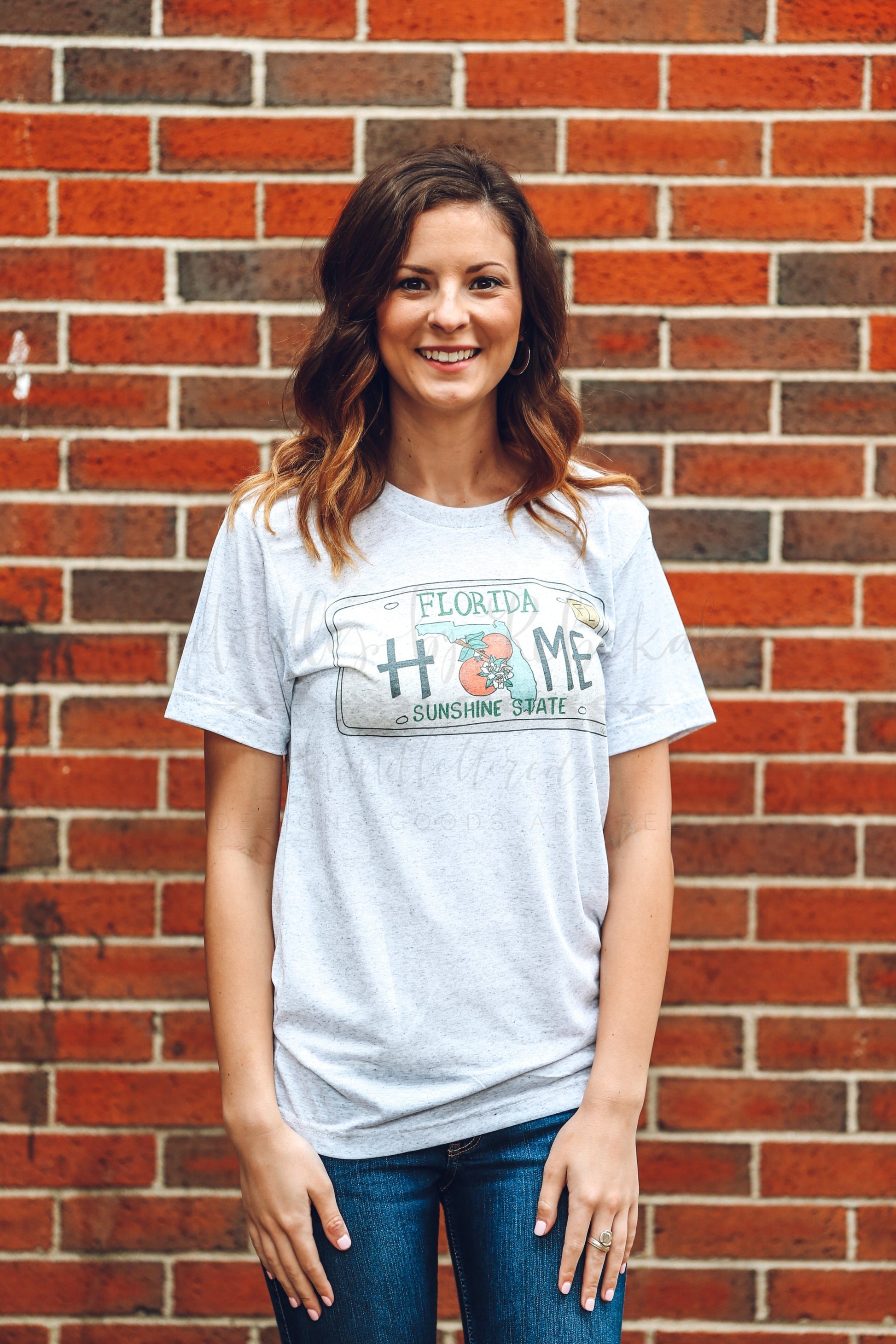 Florida License Plate Tee - Doodles by Rebekah