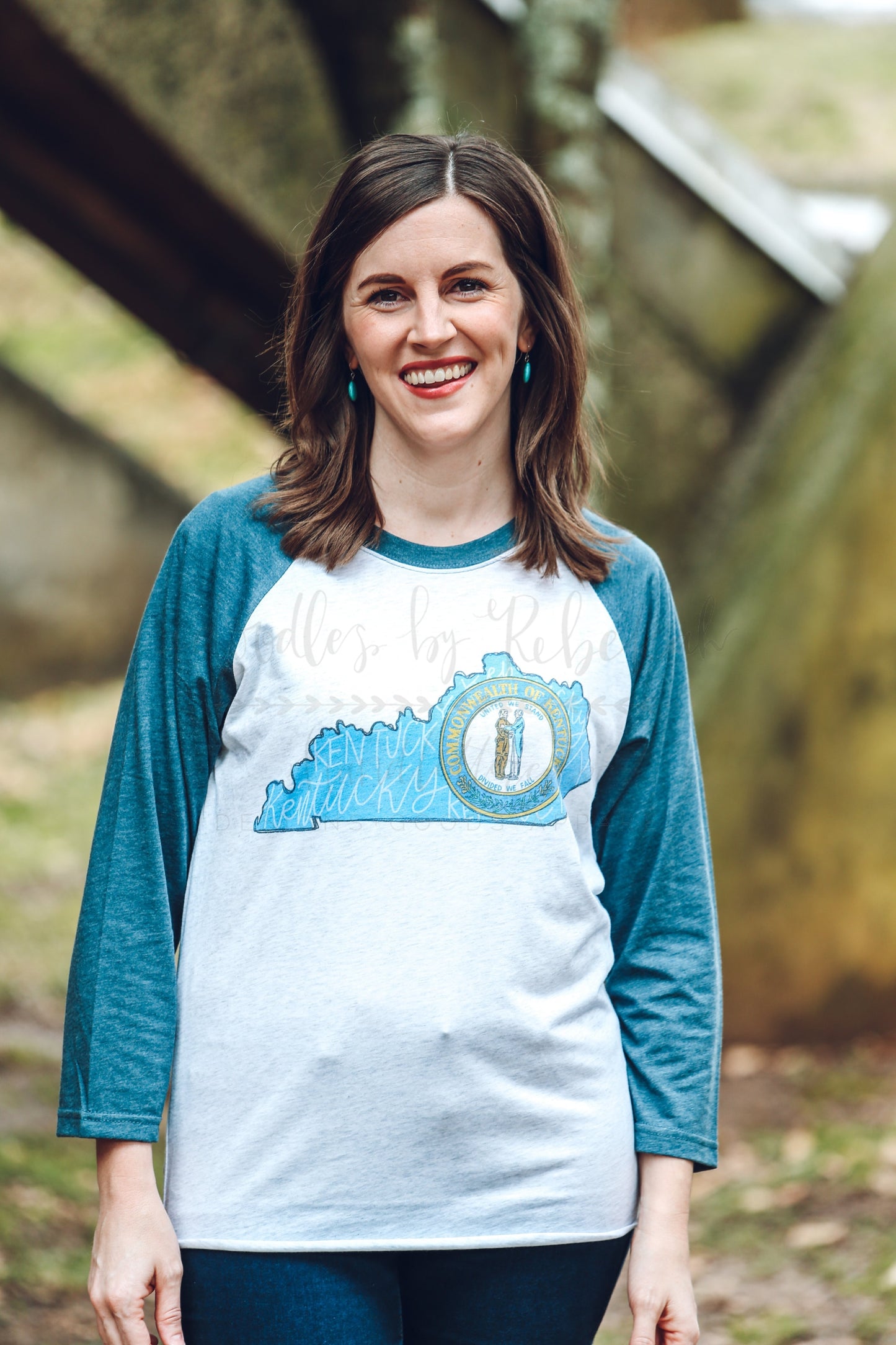 Commonwealth of Kentucky Baseball Raglan - Doodles by Rebekah
