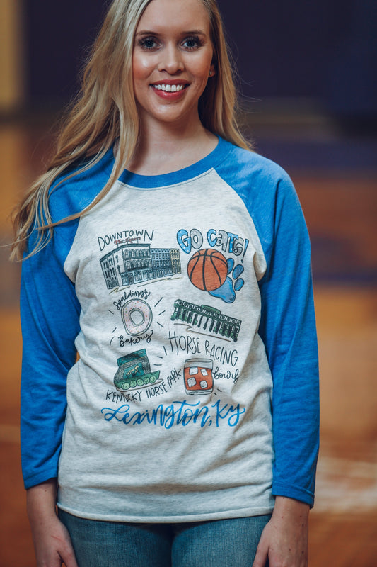 All Around Lexington Baseball Raglan - Doodles by Rebekah