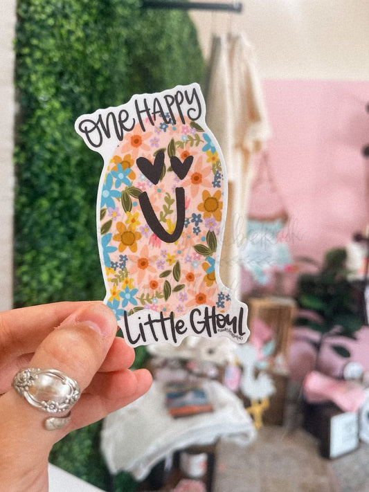 One Happy Little Ghoul Sticker - Sticker