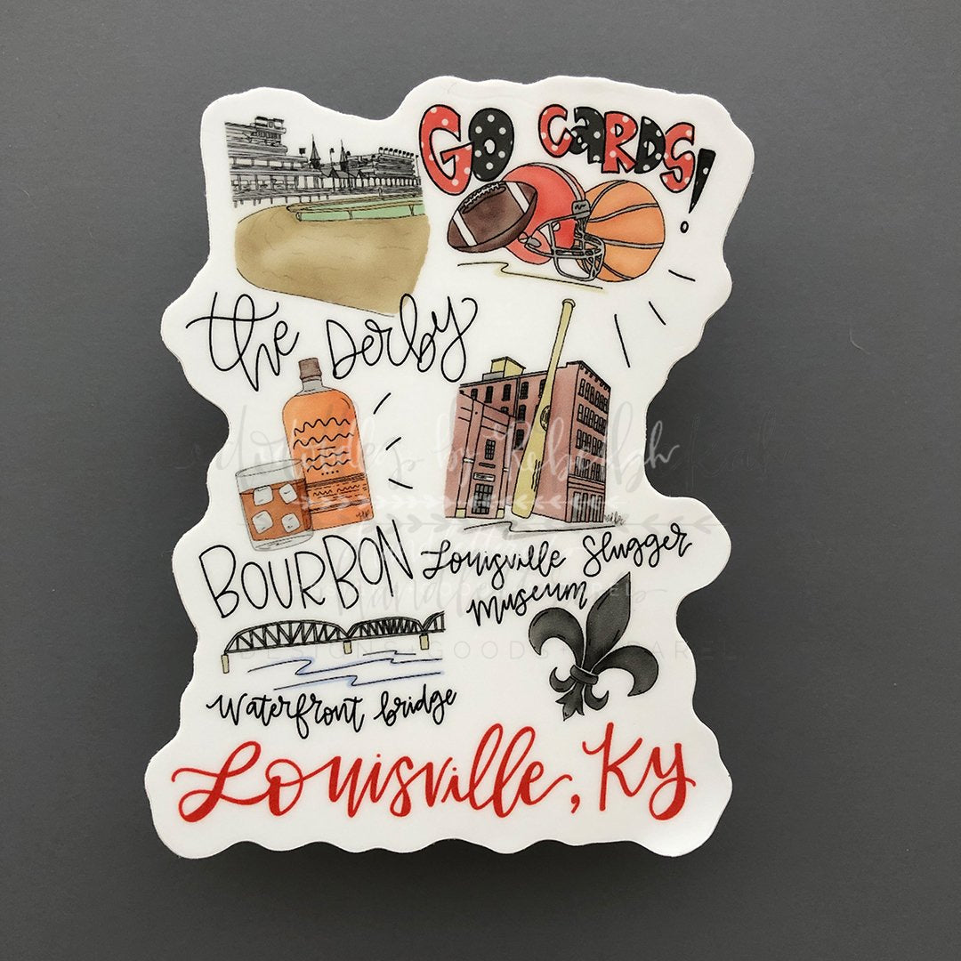 Around The Town Of Louisville KY - Sticker