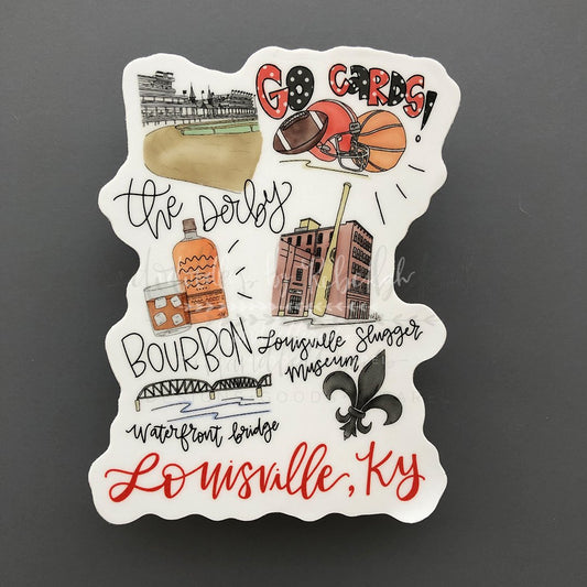 Around The Town Of Louisville KY - Sticker