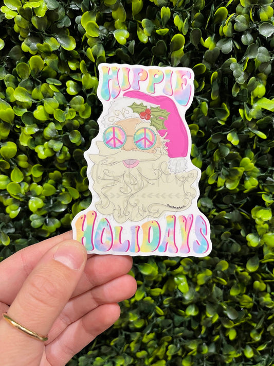 Hippie Holidays Sticker