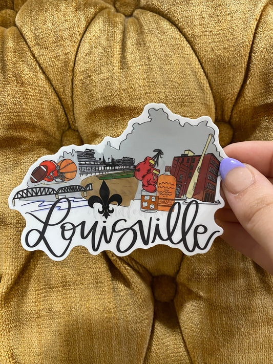 Louisville Collage Sticker - Sticker