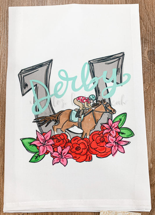 Derby Horseshoe Tea Towel - Tea Towels