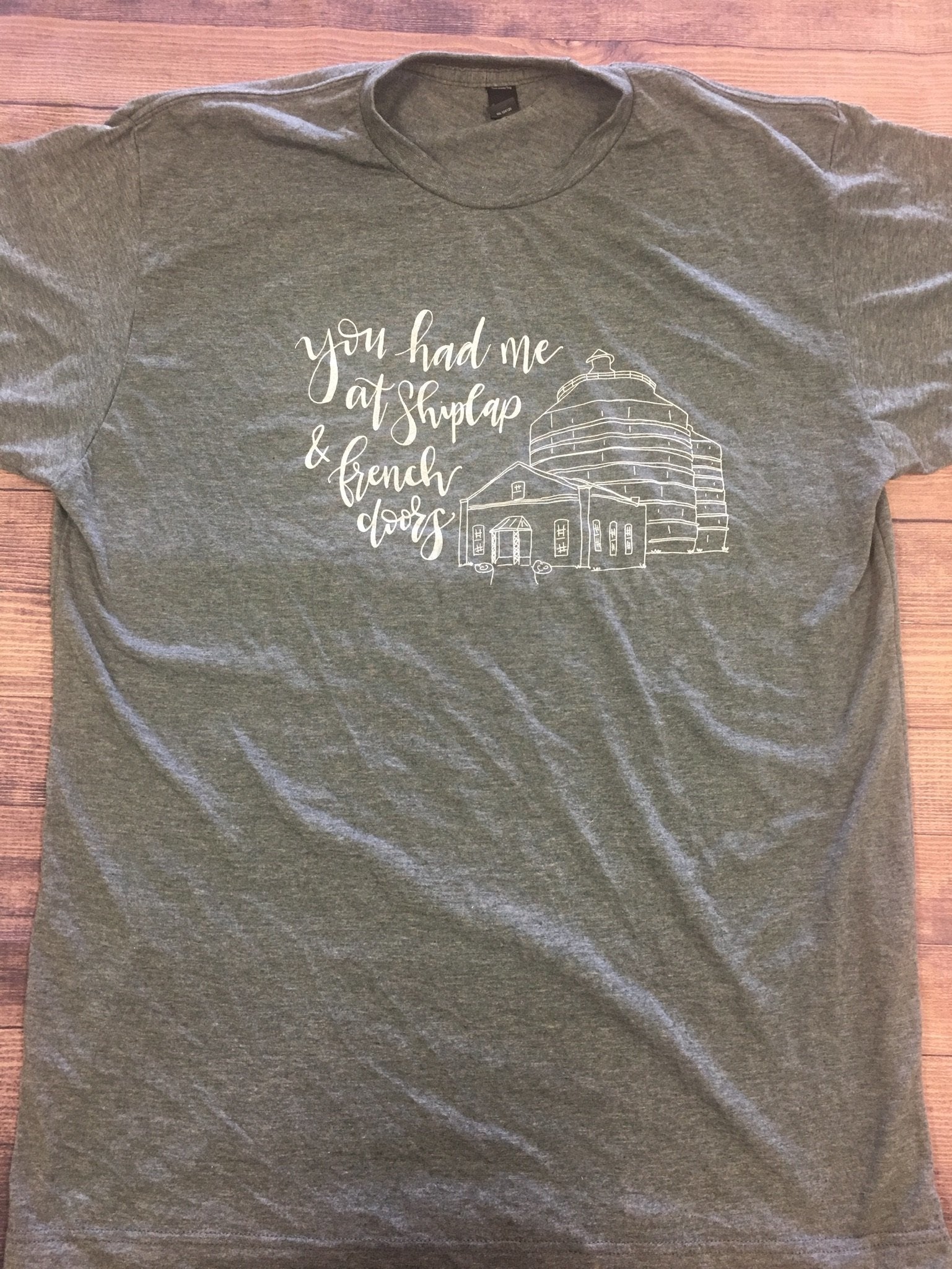 French Doors and Shiplap Charcoal Tee - Tees