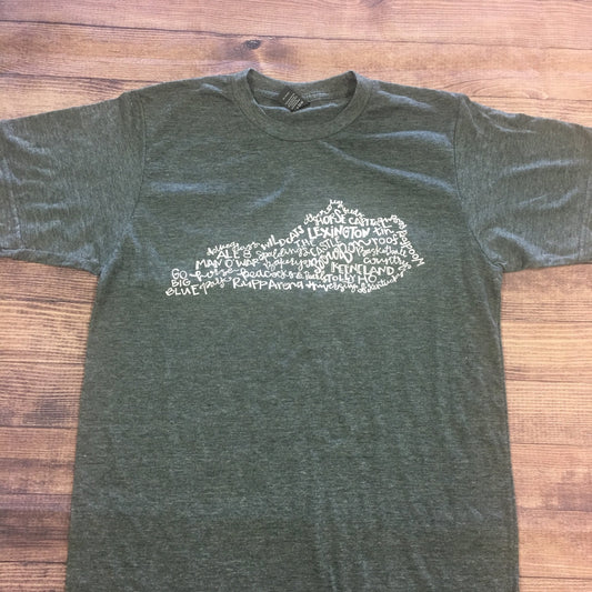Lexington KY Word Art Charcoal Tee - Tees