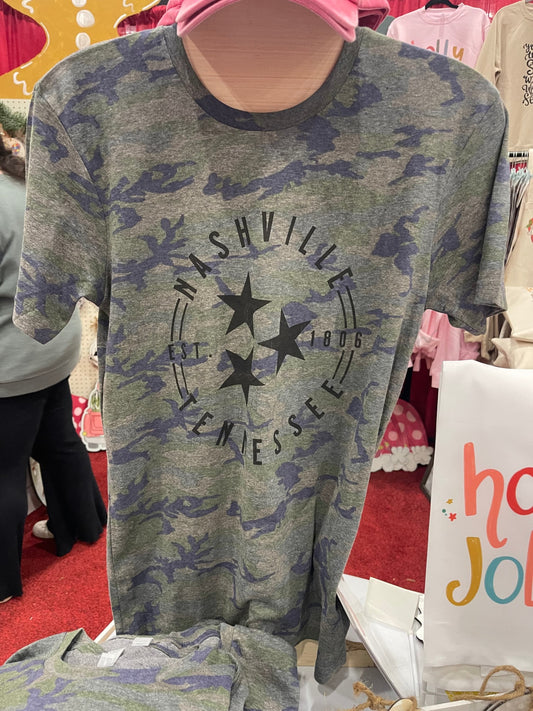 Nashville Tennessee Camo Tee - Tees