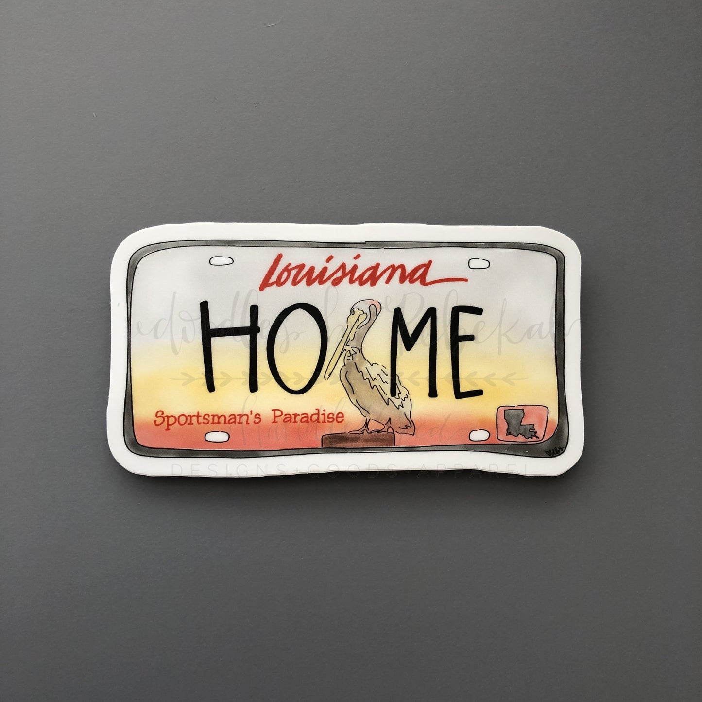 Louisiana License Plate Sticker - Sticker