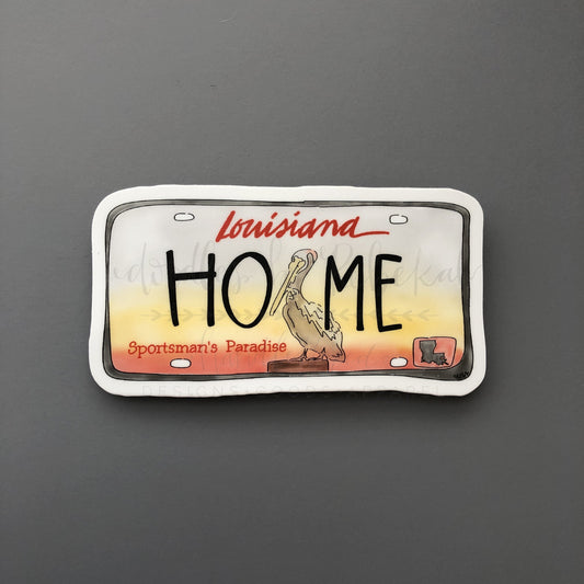 Louisiana License Plate Sticker - Sticker